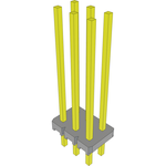 Conn Unshrouded Header HDR 6 POS 2.54mm Solder ST Thru-Hole Bulk