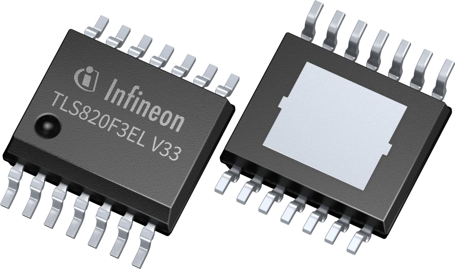 Infineon Technologies AG-TLS820F3ELV33XUMA1 Linear Regulators LDO Regulator Pos 3.3V 0.2A 14-Pin SSOP EP T/R Automotive AEC-Q100