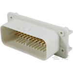 Conn Shrouded Header (4 Sides) HDR 35 POS 4mm Solder RA Side Entry Thru-Hole Automotive Tray