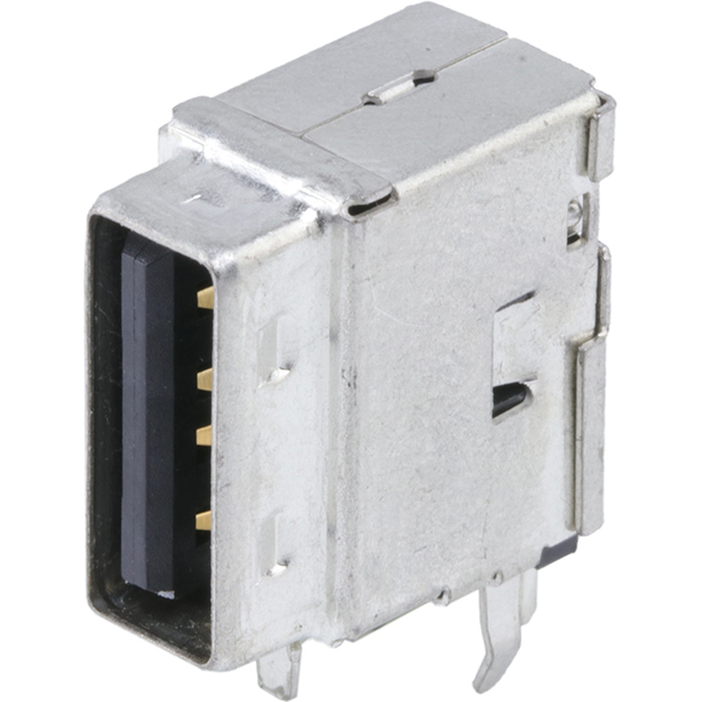 Molex-0894858002 Connector USB Conn USB 2.0 Type A RCP 4 POS 1.4mm Solder RA Thru-Hole 4 Terminal 1 Port Tray