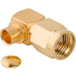 Conn SMA 0Hz to 18GHz 50Ohm Solder RA Cable Mount PL Gold Over Nickel