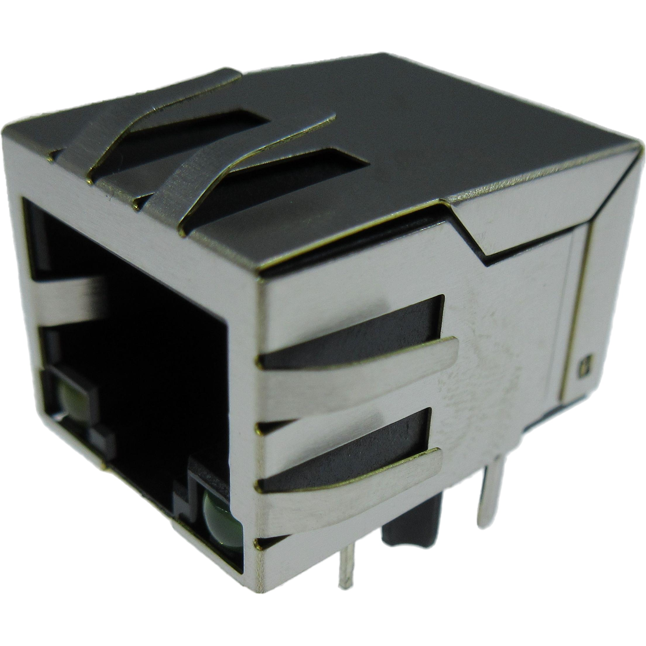 ADAM TECH-MTJ-88TX1-FSD-PG-LD Connector Telephone and Telecom Conn RJ-45 F 8 POS 1.27mm Solder RA Thru-Hole 12 Terminal 1 Port