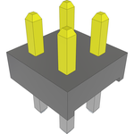 Conn Unshrouded Header HDR 4 POS 2mm Solder ST Top Entry Thru-Hole Bulk