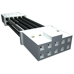 Samtec-SMSD-10-24C-L-30.00-S-K Montajes de cables, otros Cable Assembly Discrete Wire 0.762m 24AWG Socket Strip 20 POS SKT Crimp MINI MATE® Layer