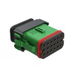 Conn Housing RCP 18 POS Crimp ST Cable Mount Green