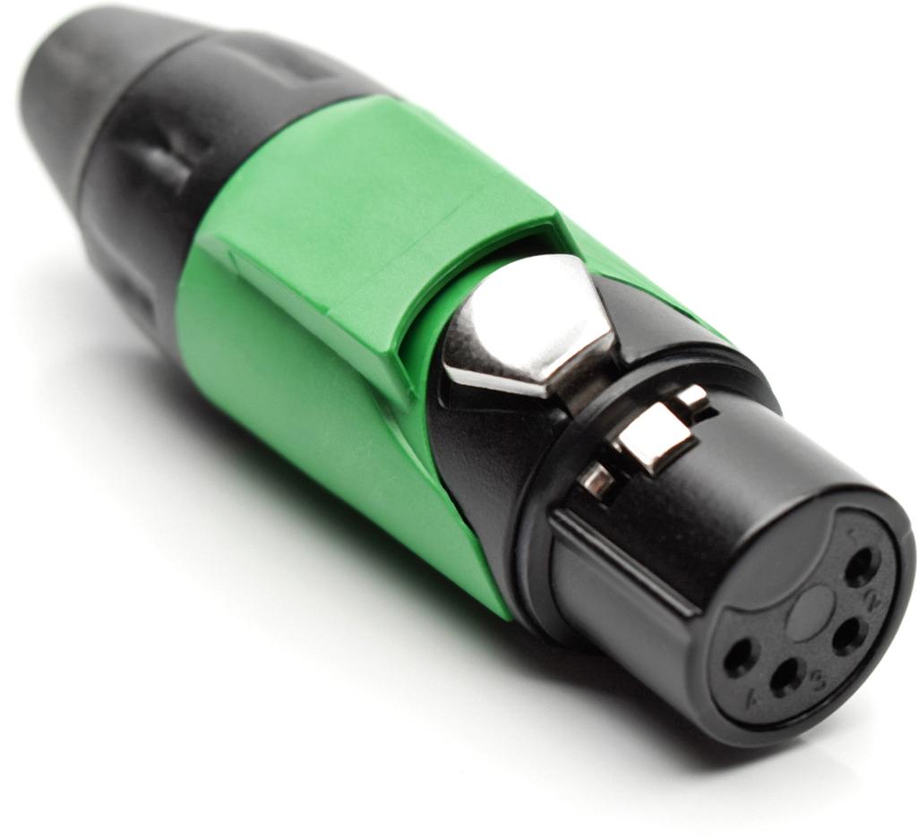 Amphenol-AX4FB5M Raccordement audio et vidéo Conn XLR Connector F 4 POS Solder Cup ST Cable Mount 4 Terminal 1 Port Box