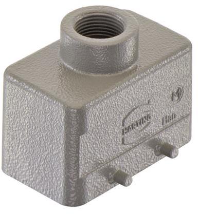 HARTING-19300101420 Schrumpfbalgenadapter Hood 180° 10B Shell Size Powder Die Cast Aluminum Double Lock Han®