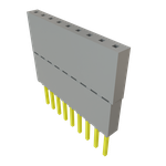 Conn Elevated Socket SKT 9 POS 2.54mm Solder ST Top Entry Thru-Hole Tube