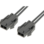 Cable Assembly UL 10002 0.15m 18AWG Wire to Board to Wire to Board 2 to 2 POS M-M Crimp-Crimp Bag