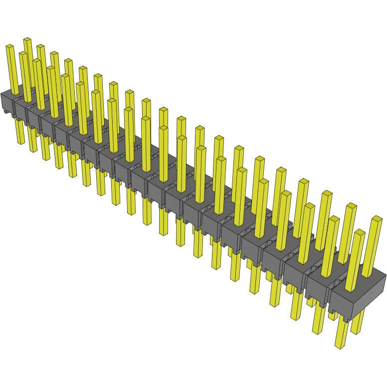 Samtec-MTSW-120-08-S-D-250 Connector Headers and PCB Receptacles Conn Unshrouded Header HDR 40 POS 2.54mm Solder ST Top Entry Thru-Hole Bulk