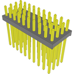 Conn Unshrouded Header HDR 40 POS 2mm Solder ST Top Entry Thru-Hole Bulk