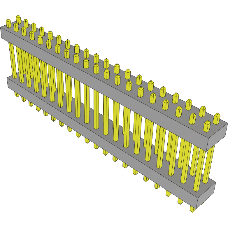 Samtec-TW-20-05-S-D-460-080 Connector Headers and PCB Receptacles Conn Board Stacker HDR 40 POS 2mm Solder ST Top Entry Thru-Hole Bulk