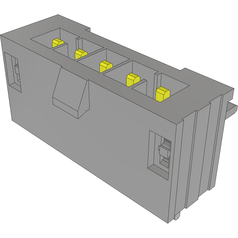 Samtec-IPL1-105-03-STL-SH-K Steckverbinderleisten und Leiterplattenbuchsen Conn Wire to Board HDR 5 POS 2.54mm Solder RA Side Entry SMD Tube
