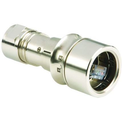 Bulgin Components PLC-PXM6094/B Steckverbinder, Telefon und Telekommunikation Conn RJ-45 PL 8 POS Screw ST Cable Mount 8 Terminal 1 Port Cat 6a