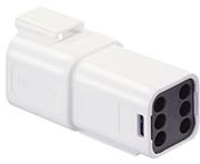 Molex-93444-4206 Einzeladersteckverbinder, Gehäuse Conn Housing RCP 6 POS Crimp ST Cable Mount White Bag