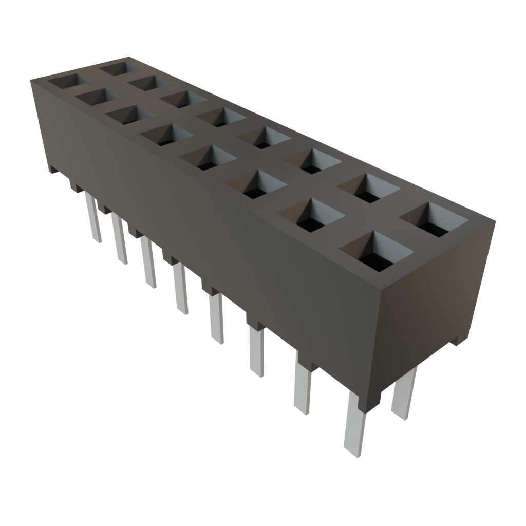 Samtec-SMM-108-01-L-D Steckverbinderleisten und Leiterplattenbuchsen Conn Socket Strip SKT 16 POS 2mm Solder ST Top Entry Thru-Hole TIGER EYE™ Tube