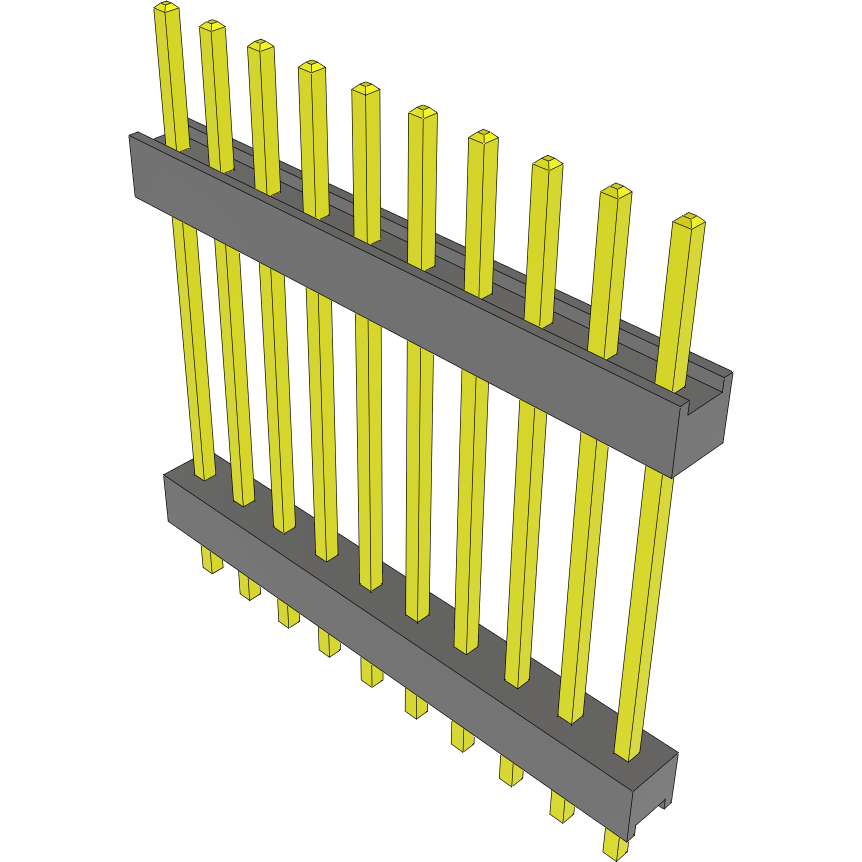 Samtec-DW-10-12-F-S-720 Steckverbinderleisten und Leiterplattenbuchsen Conn Board Stacker HDR 10 POS 2.54mm Solder ST Top Entry Thru-Hole Bulk