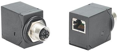 Panduit-ICAM12XRJS 连接器 － 其他 Conn RJ-45/M12 Circular Adapter F/F 8/4 POS ST
