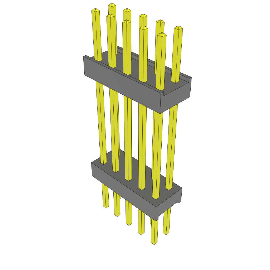 Samtec-ZW-05-13-G-D-750-250 Steckverbinderleisten und Leiterplattenbuchsen Conn Board Stacker HDR 10 POS 2.54mm Solder ST Top Entry Thru-Hole Bulk