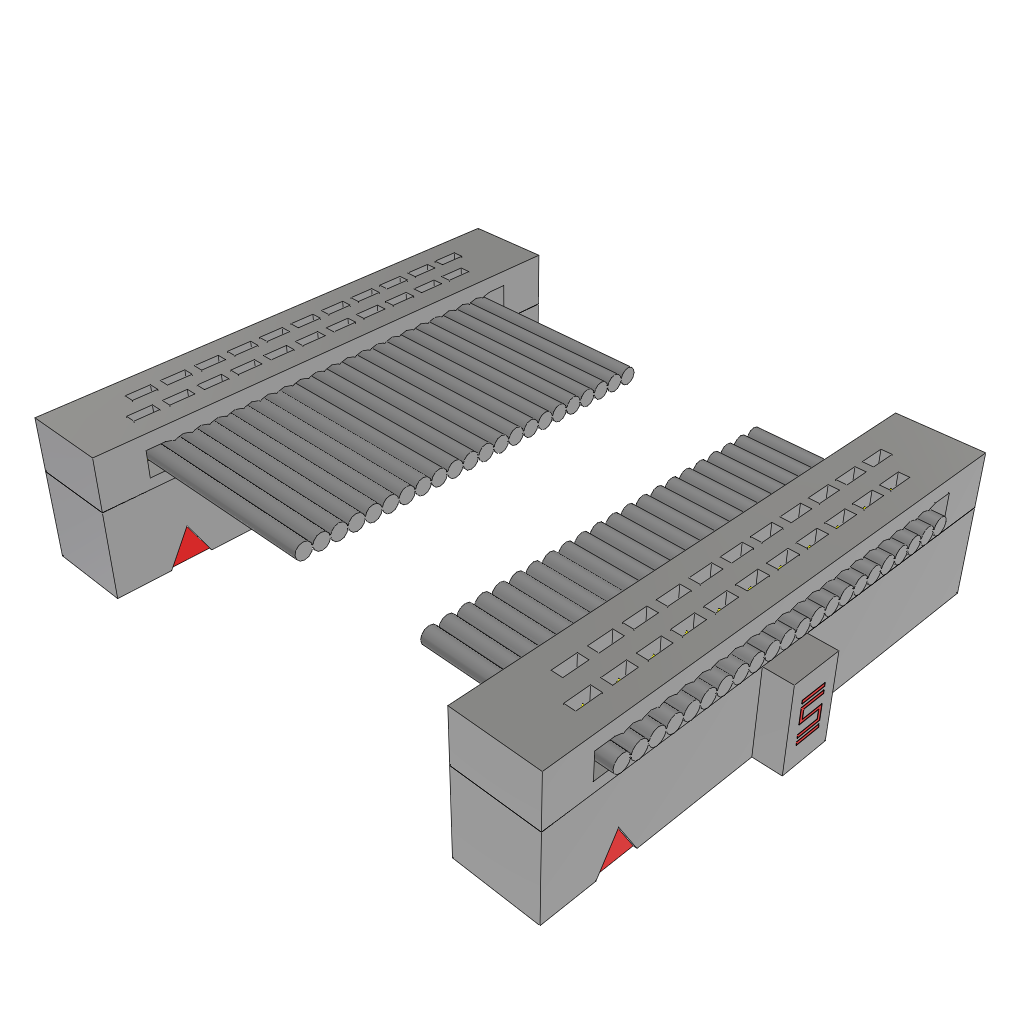 Samtec-FFSD-11-D-02.50-01-N 扁平/带状电缆组件 Cable Assembly 0.063m 30AWG 1.27mm 22 to 22POS IDC Connector to IDC Connector F-F TIGER EYE™ Bulk