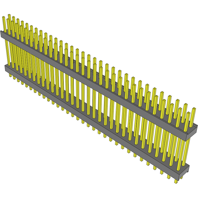 Samtec-DW-32-12-S-D-690 连接器插头及 PCB 插座 Conn Board Stacker HDR 64 POS 2.54mm Solder ST Top Entry Thru-Hole Bulk