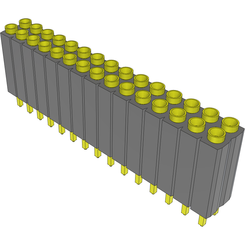 Samtec-ESD-115-G-24 连接器插头及 PCB 插座 Conn Socket Strip SKT 30 POS 2.54mm Solder ST Top Entry Thru-Hole Bulk