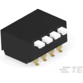 TE Connectivity-1571999-9 Switch DIP Switch DIP OFF ON SPST 4 Piano 0.1A 24VDC Gull Wing 2.54mm SMD T/R