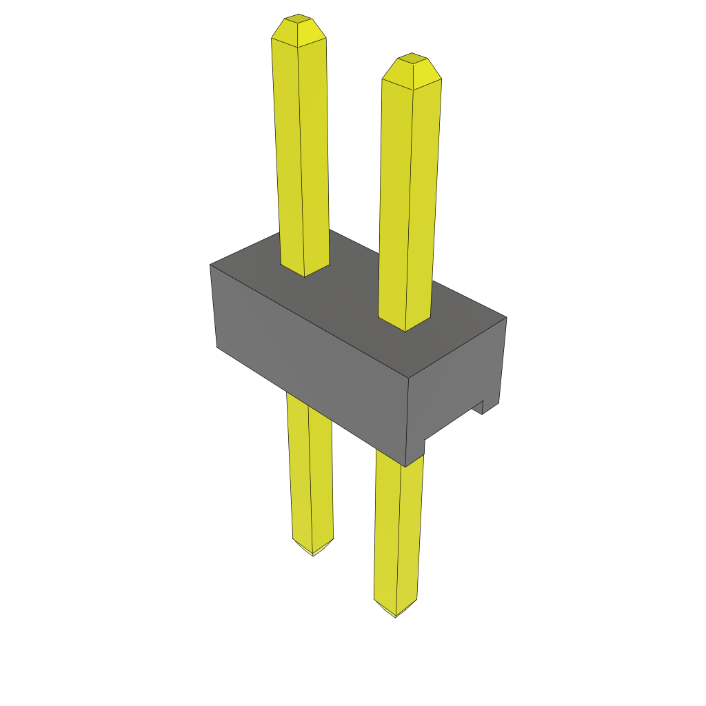 Samtec-MTMM-102-05-S-S-145 Connector Headers and PCB Receptacles Conn Unshrouded Header HDR 2 POS 2mm Solder ST Top Entry Thru-Hole Bulk