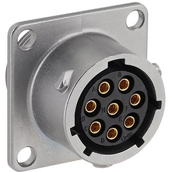 Eaton-UT0X0128PW Steckverbinder, rund Conn Circular PIN 8 POS Crimp/Screw ST Flange Mount 8 Terminal 1 Port