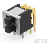 TE Connectivity-1825014-2 Interruptor corredizo Switch Slide ON OFF ON DPDT Side Slide 20VAC 20VDC 0.4VA PC Pins Bracket Mount/Through Hole