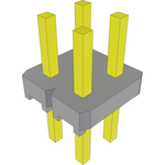 Conn Unshrouded Header HDR 4 POS 2.54mm Solder ST Top Entry Thru-Hole Bulk