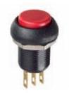 Apem Components-IMP7Z462 Druckknopfschalter Switch Push Button N.O./N.C. SPDT Flat Round Button 3A 28VDC Momentary Panel Mount Quick Connect