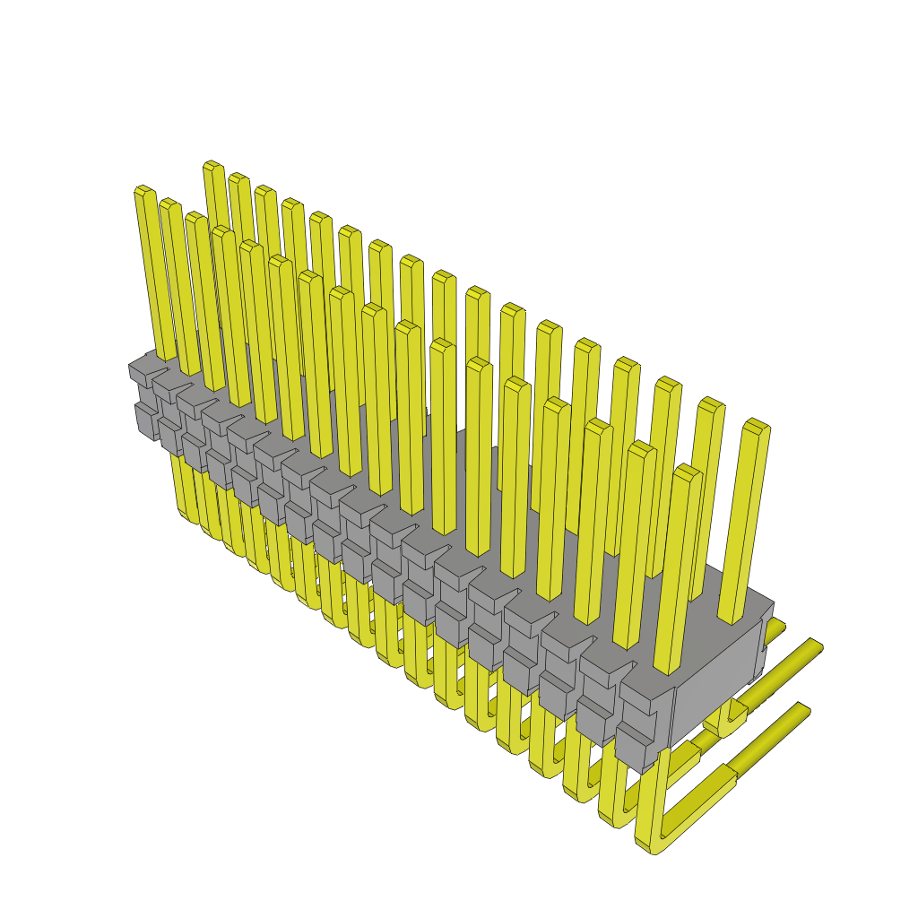 Samtec-TMS-117-01-L-D-RA 连接器插头及 PCB 插座 Conn Unshrouded Header HDR 34 POS 1.27mm Solder RA Side Entry Thru-Hole Tube