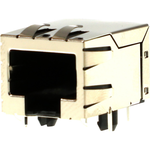 Conn RJ-45 F 8 POS 2.54mm Solder RA Thru-Hole 8 Terminal 1 Port Cat 5 Tray