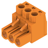 Weidmuller-1943590000 Steckverbinder, Klemmenblöcke Conn Plug-in Terminal Block F 3 POS 5.08mm Screw RA Cable Mount 20A Box