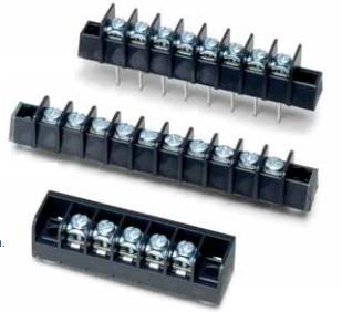 Eaton-A30410807R50 Blocs de raccordement de terminaux Conn Barrier Strip 8 POS 11.1mm Wire Wrap RA Thru-Hole 30A