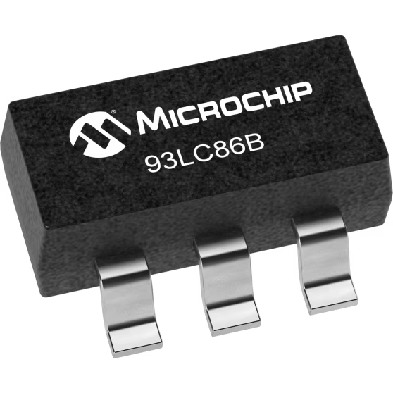 Microchip Technology-93LC86BT-E/OT EEPROM EEPROM Serial-Microwire 16K-bit 1K x 16 3.3V/5V Automotive AEC-Q100 6-Pin SOT-23 T/R
