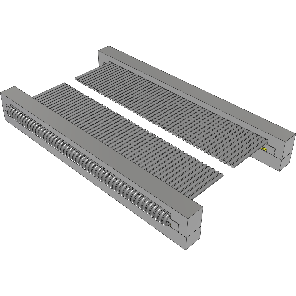 Samtec-TCSD-25-D-10.00-01-F-N-SR Flachband Kabelbaugruppen Cable Assembly 0.254m 28AWG 1mm 50 to 50 POS IDC Connector to IDC Connector F-F TIGER EYE™ Bulk