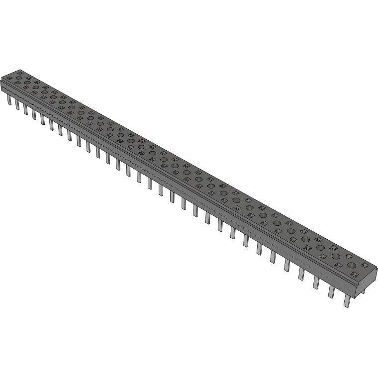 Samtec-CLT-131-01-F-D Steckverbinderleisten und Leiterplattenbuchsen Conn Socket Strip SKT 62 POS 2mm Solder ST Top Entry Thru-Hole TIGER CLAW™ Tube