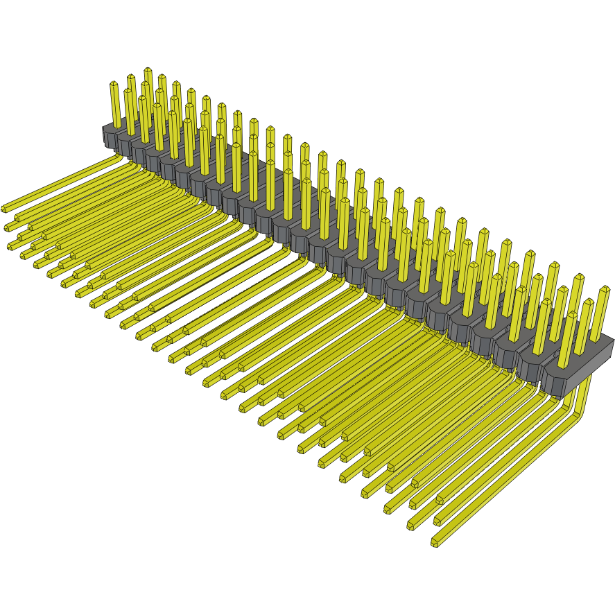Samtec-TSW-125-12-G-T-RA Connector Headers and PCB Receptacles Conn Unshrouded Header HDR 75 POS 2.54mm Solder RA Side Entry Thru-Hole Bulk