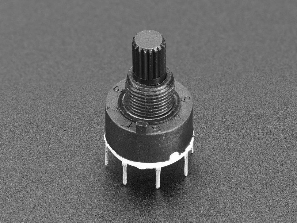Adafruit Industries-2925 Drehschalter Switch Rotary SP8T 8 Screwdriver Shaft PC Pins