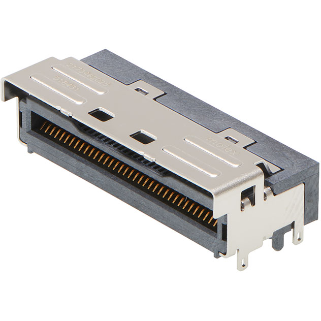 Molex-2173462025 Connector Card Edge Conn PCI Express 5.0 SKT 74 POS 0.6mm Solder RA SMD T/R