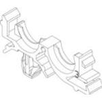 Aptiv-08911473 Kabelschellen und -clips Conduit Clip Rosebud, Attachment Hole Diam6.35, Conduit Size 9
