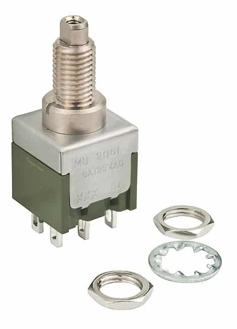 NKK Switches-MBN25SS4W01 Bouton commutateur poussoir SWITCH PUSHBUTTON DPDT 3A 125V