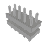 Conn Board Stacker HDR 10 POS 2mm Solder ST Top Entry Thru-Hole Bulk