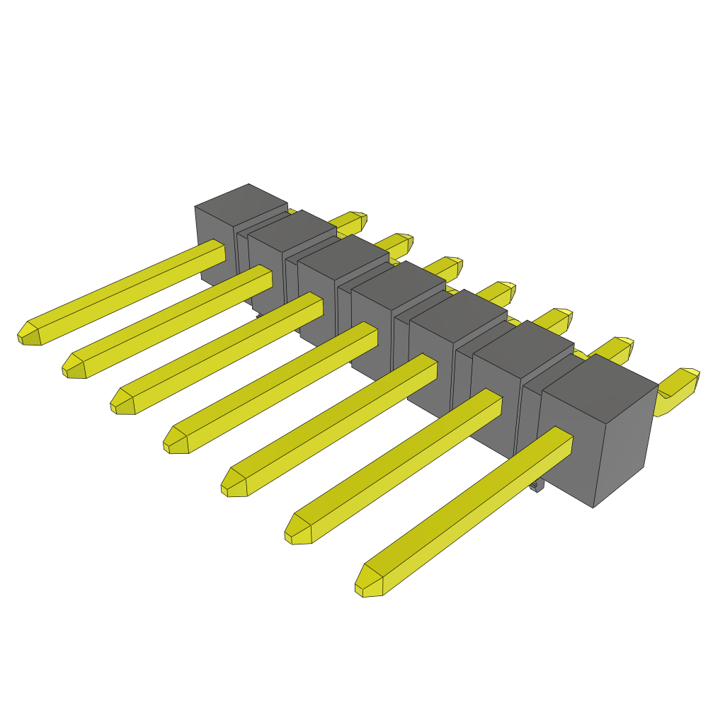 Samtec-TSM-107-02-L-SH-LC Cabezales del conector y receptáculos PCB Conn Unshrouded Header HDR 7 POS 2.54mm Solder RA Side Entry SMD Tube