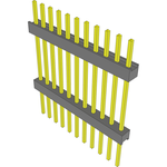 Conn Board Stacker HDR 11 POS 2.54mm Solder ST Top Entry Thru-Hole Bulk