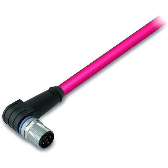 WAGO-756-1602/060-050 Andere Kabelbaugruppen Sercos Cable, Angled, 5 m, fitted on one End, D-coded, M12 socket, Angled, one free Cable End