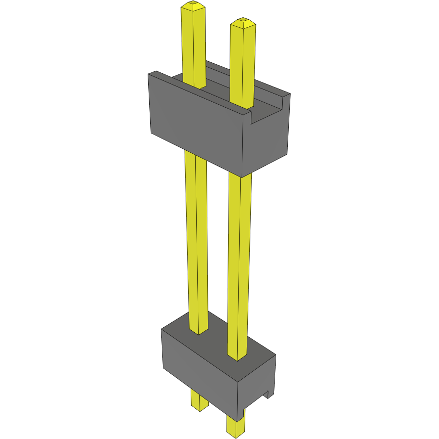 Samtec-DW-02-10-T-S-610 Steckverbinderleisten und Leiterplattenbuchsen Conn Board Stacker HDR 2 POS 2.54mm Solder ST Top Entry Thru-Hole Bulk