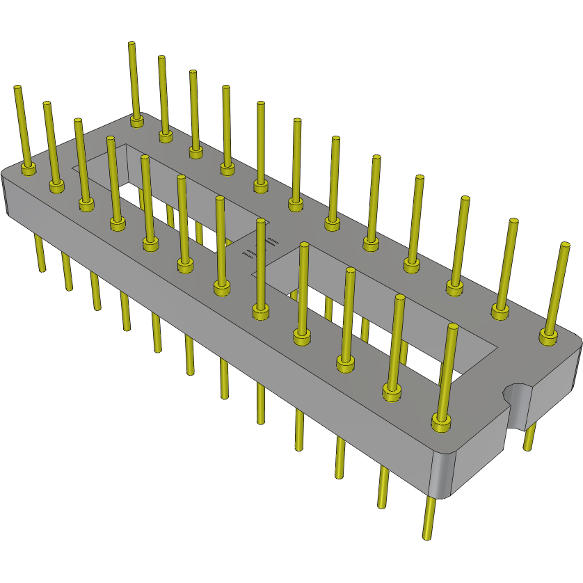 Samtec-APA-324-G-M Prise de raccordement Conn DIP Adapter HDR 24 POS 2.54mm ST Thru-Hole Tube
